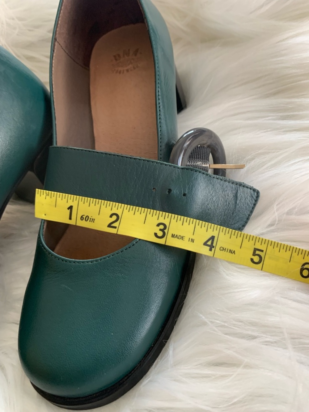 DNA footwear “Mary Jane” deep green leather block heel shoes Size 39 VVGUC - Picture 12 of 16